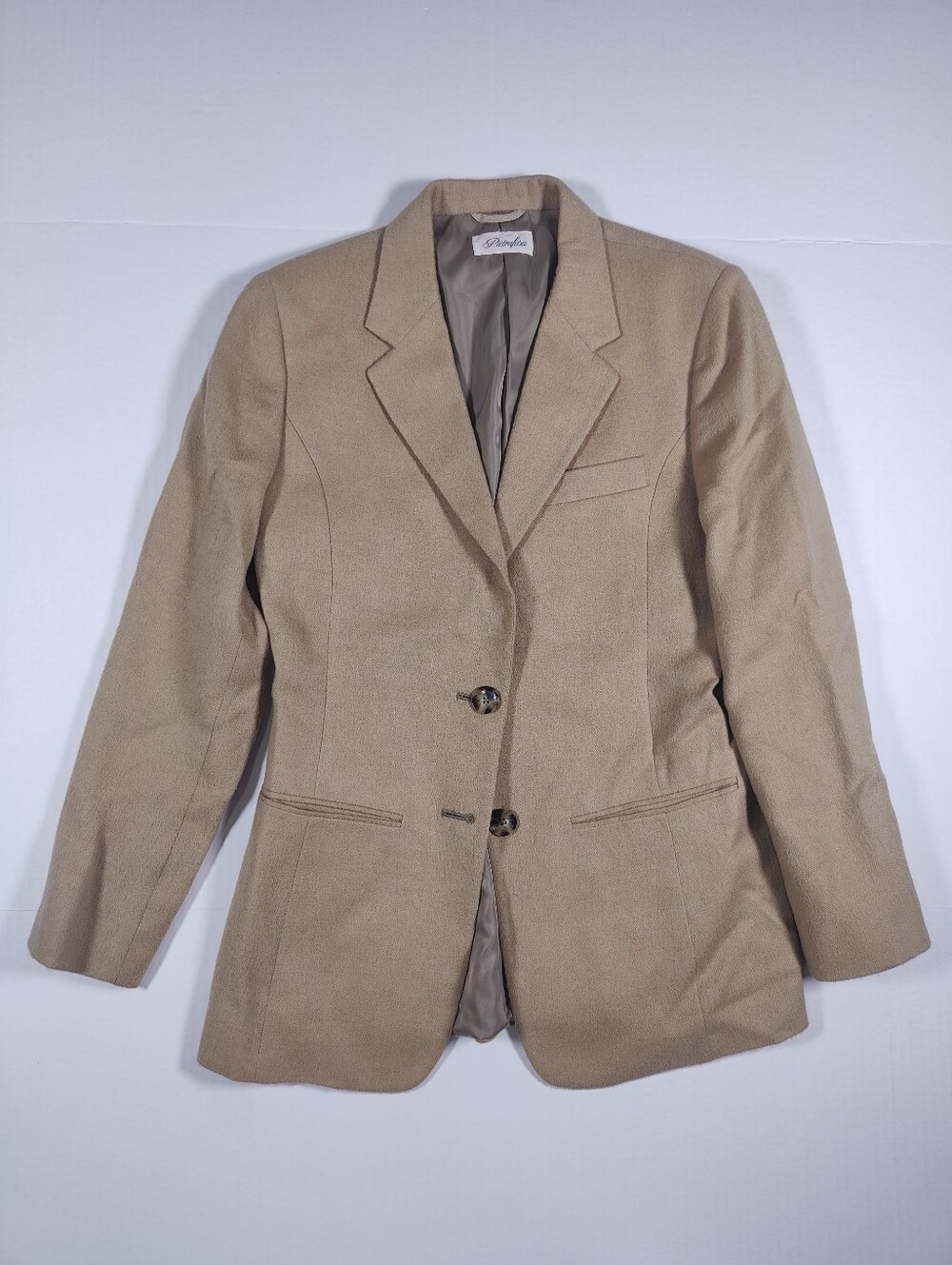 Pietrafesa Loro Piana 100% Worsted Camelhair Beige Blazer Size 2 Made In USA